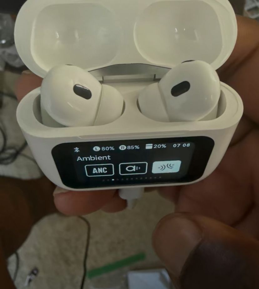 Noise Canceling Ear Buds With Built In Screen