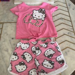 Hello Kitty Girls 2-Piece Top and Shorts Set