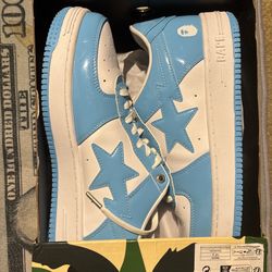 Blue  White Bapesta