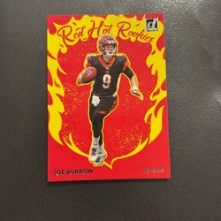 JOE BURROW RED HOT ROOKIE CARD