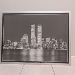 Wall Art Framed - WORLD TRADE CENTER NIGHT SHOT 