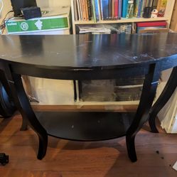 Half Round Curved Console Entry Table 