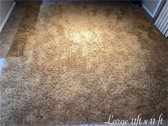 Dark caramel area rug 11’ x 11’ large heavy $165 Firm 