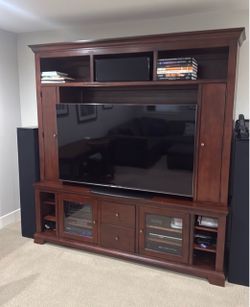 Luxury Deep Cherry Entertainment Armoire – Deal of a Lifetime! ($50)  Retail: $5000 OPEN TO OFFERS