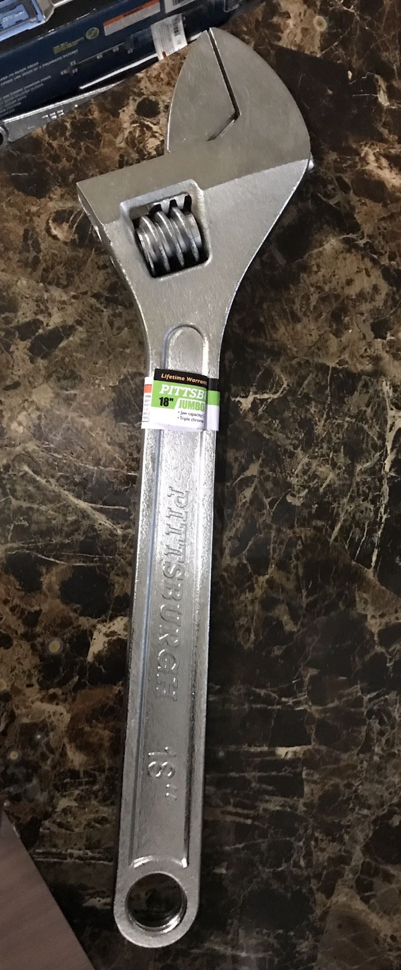 Pittsburgh 18” Jumbo Adjustable Wrench