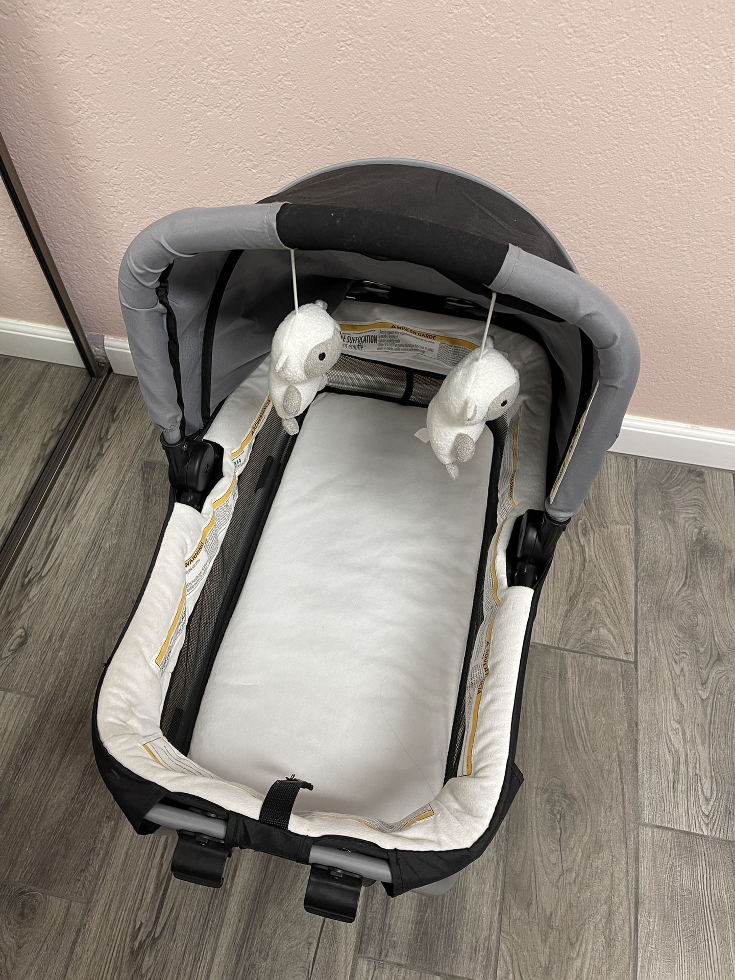 Baby Travel Bassinet With Toys