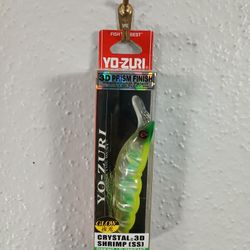 Yozuri 3D Crystal Shrimp Jerkbait Chartreuse