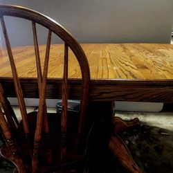 Dining Room Table With 6 Chairs solid wood 