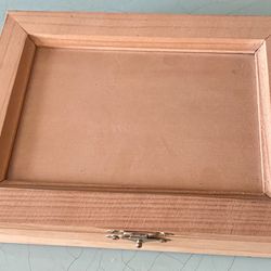 Small Wooden Box That Opens For Pictures Or Valuable Items 