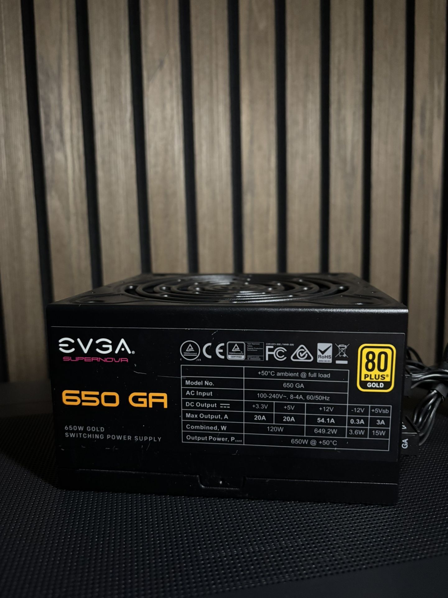 EVGA GA 650W 80+ GOLD PSU