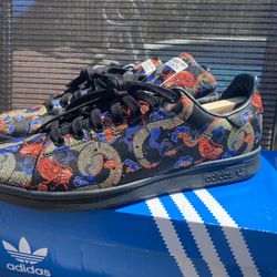 Mens Adidas Stan Smith Dragon Print Size 9.5