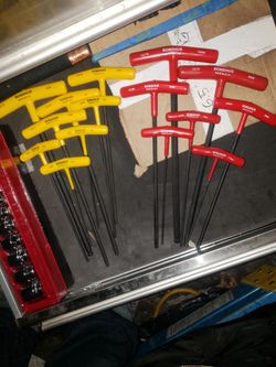 Bondhus t-handle Allen Wrenches, Metric And Standard/SAE Hardly Used