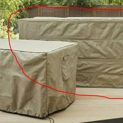 New! Outdoor patio furniture cover. 80" x 34.5" x 37" tall. Sectional cover.