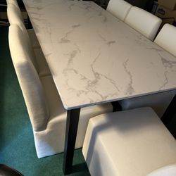 New Faux Marble Table (table Only)
