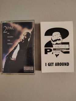 2pac - Me Against The World & Singles Cassette Tape 1995 Rap Hip Hop Tupac Shakur