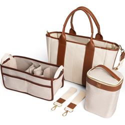 Diaper Bag 5-Piece Set with Bottle Cooler