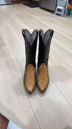 Vintage Python Cowboy Western Boots Size  10 Wide