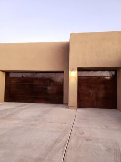 This our new rustic overlay garage door