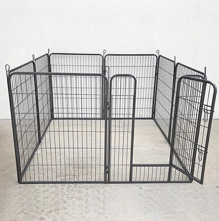 (NEW) $115 Heavy Duty 40” Tall x 32” Wide x 8-Panel Pet Playpen Dog Crate Kennel Exercise Cage Fence Play Pen 