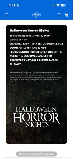 NEED tickets for Horror nights