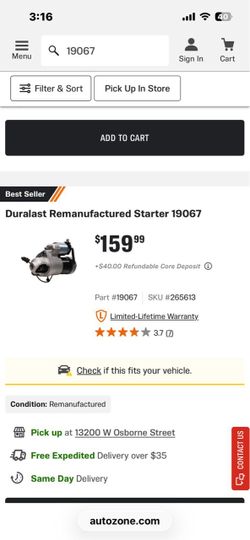 Duralast Starter
