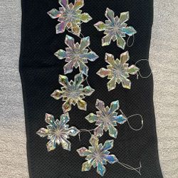 Set Of Eight Iridescent Christmas Ornaments $$10