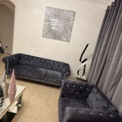 Juego De Muebles Gris 