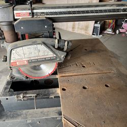 Radial Arm Saw With Stand $50