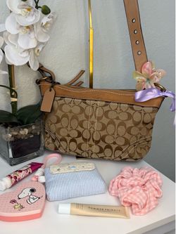 Coach Signature Monogram Shoulder Bag