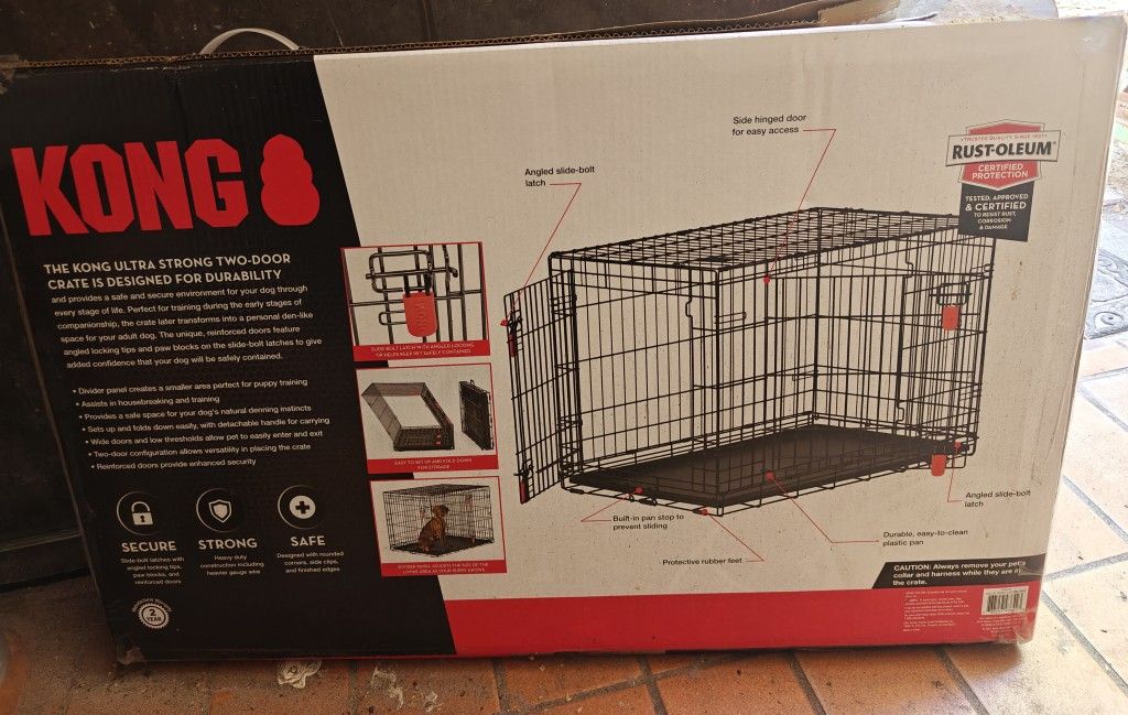 KONG Dog Crate - Ultra-Strong Double Door Wire