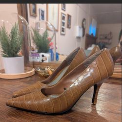 Crocodile Print Heel