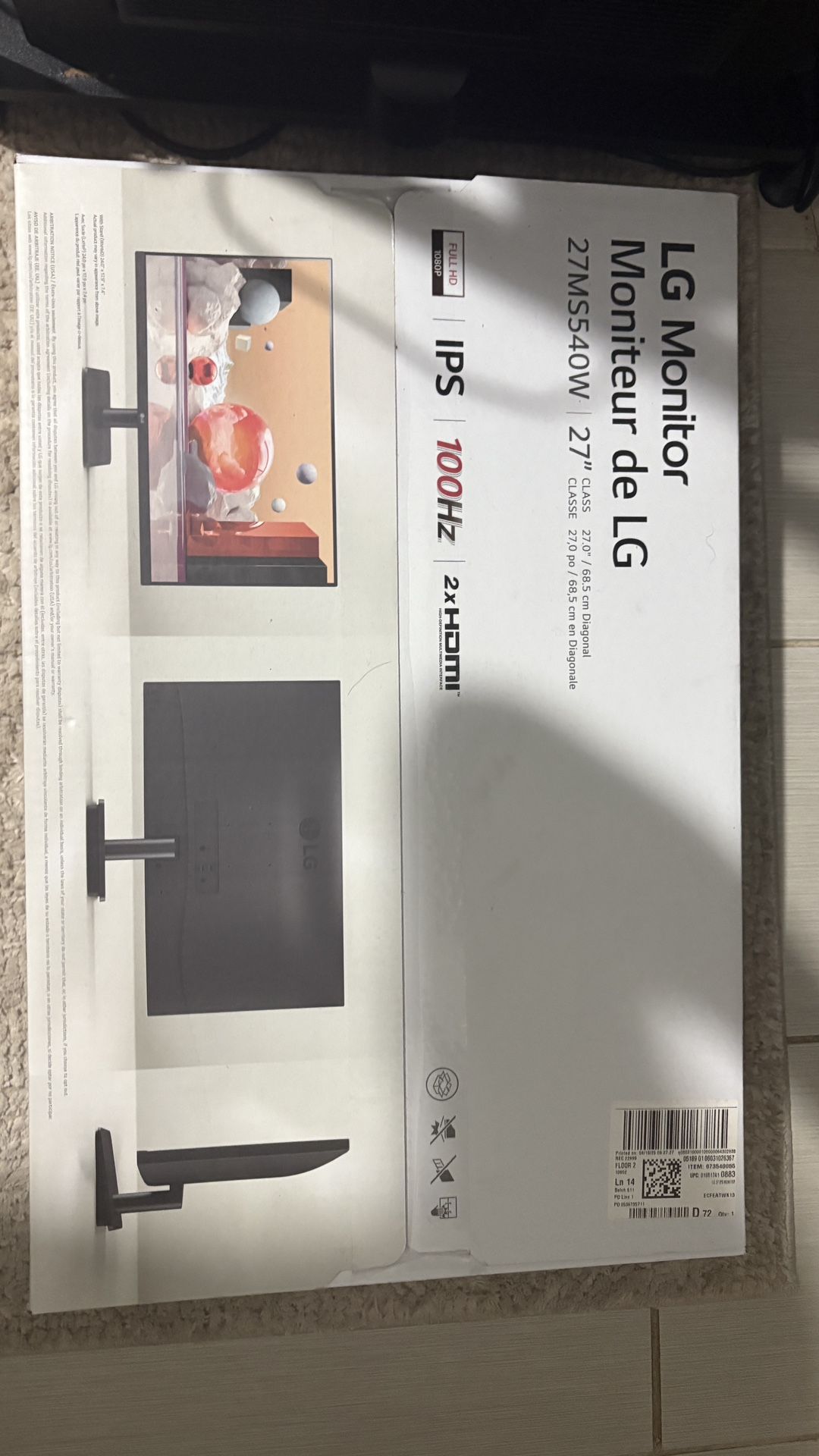 LG 27 Inch Monitor