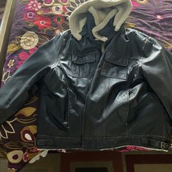 Leather Winter Coat