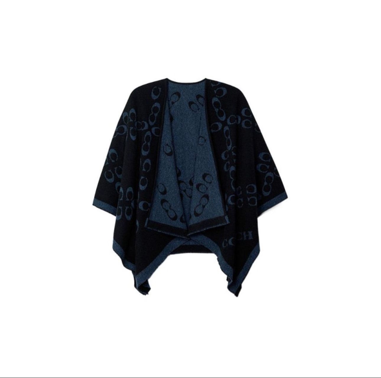 Coach Poncho Navy Blue Signature