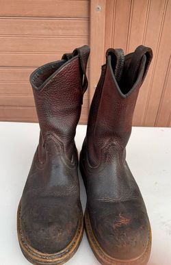 Pull-On Leather Work Boots Cash only