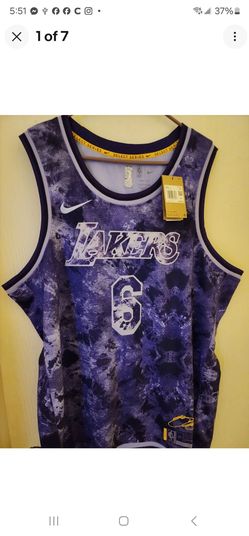 LA Lakers Nike LeBron James Purple Select Series Jersey FD4093-580 Size XXL 56