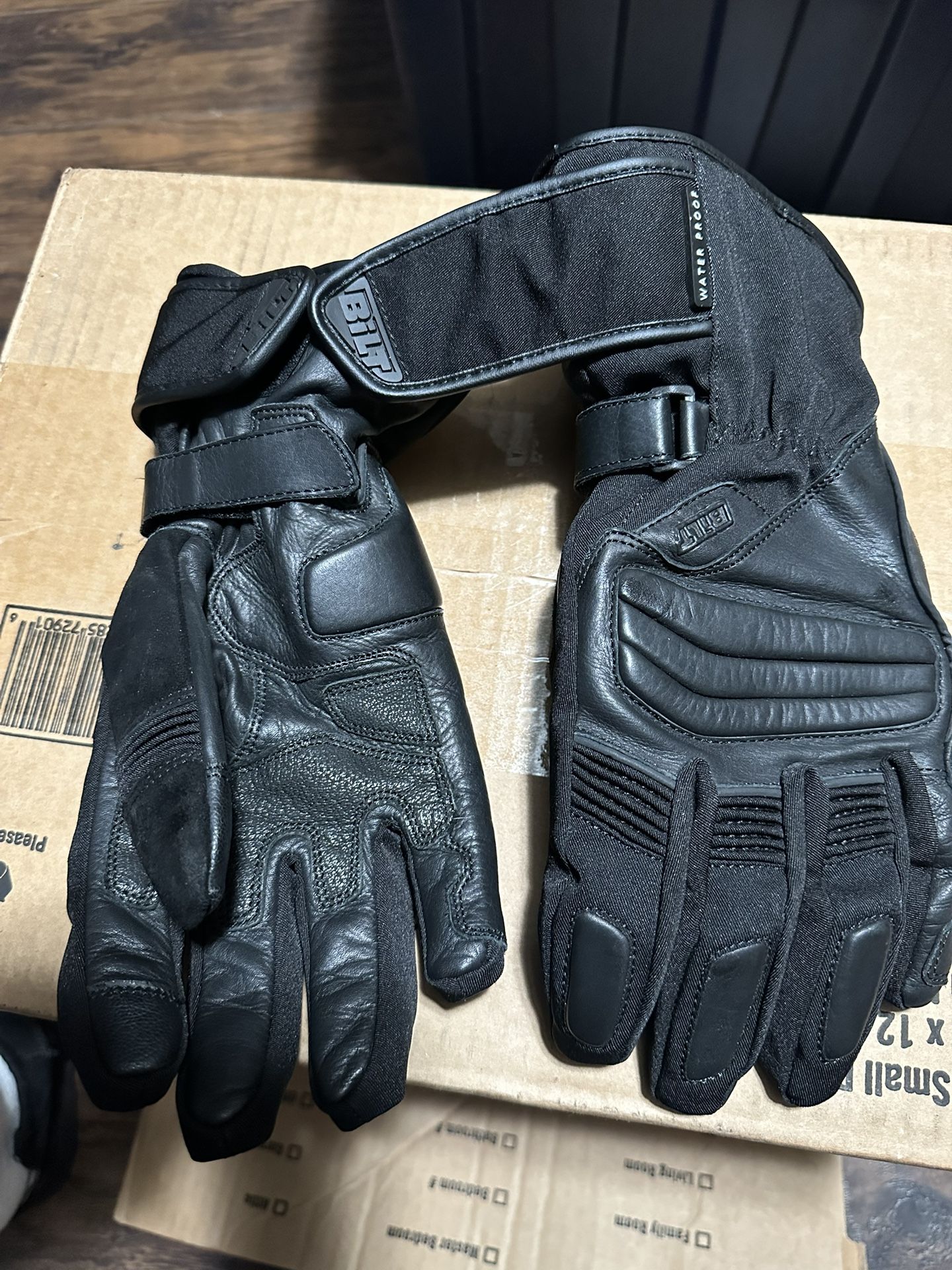 Bilt waterproof leather motorcycle gloves