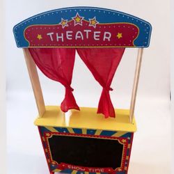 Kids Wooden Puppet Theater / Shop Play Stand – Great Condition 🎭🛍️