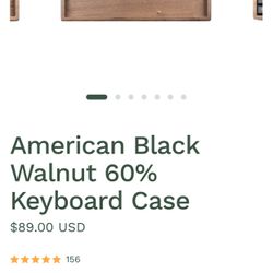 American Black Walnut 60% Keyboard Case