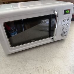 COSTWAY Retro Countertop Microwave Oven, 0.7Cu.ft, 700-Watt, High Energy Efficiency, 5 Micro Power
