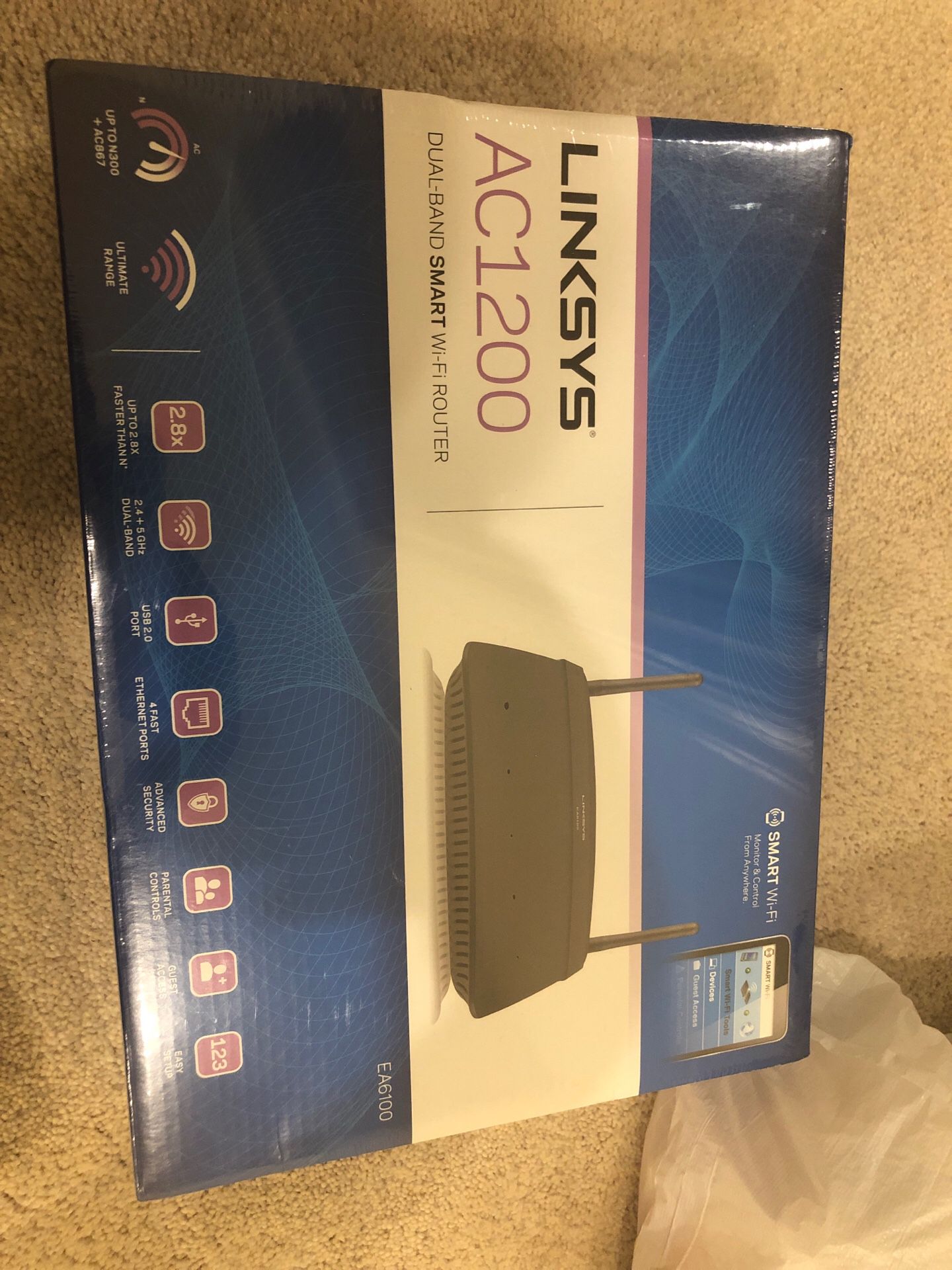 Linksys AC1200 Dual-Band SMART Wi-Fi Router