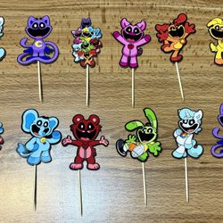 Smiling Critters Cupcake Toppers 