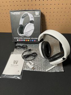 New WolfLawS Wireless Gaming Headset with Noise Canceling Microphone for PS5, PC, PS4, 2.4G/Bluetooth Gaming Headphones with USB and Type-c Connector,