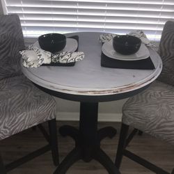 High Top Refinished Table & Chairs