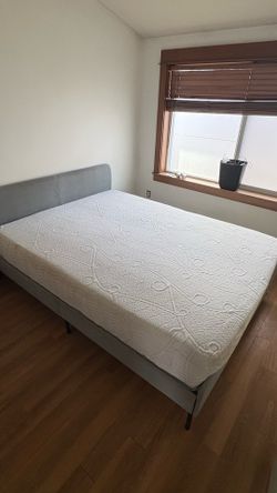 Free Queen Hybrid Mattress and ikea bed frame, pickup by 7/31