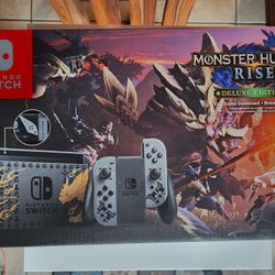 Nintendo - Switch MONSTER HUNTER RISE Deluxe Edition System - Gray/Gray