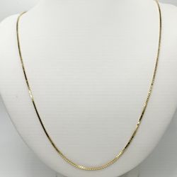 14k Yellow Gold 26” 1.3mm Box Link Necklace 10.1 Grams 11046564