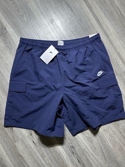 Nike Sportswear Club Men’s Utility Shorts Large Navy Blue Loose Fit Above Knee