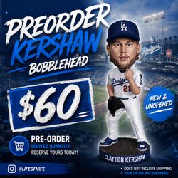2026 Clayton Kershaw SGA Bobblehead