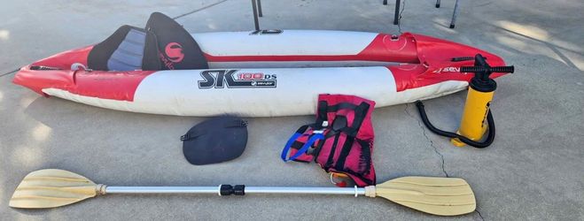 Sevylor SK 100 DS inflatable kayak paddle pump life jacket